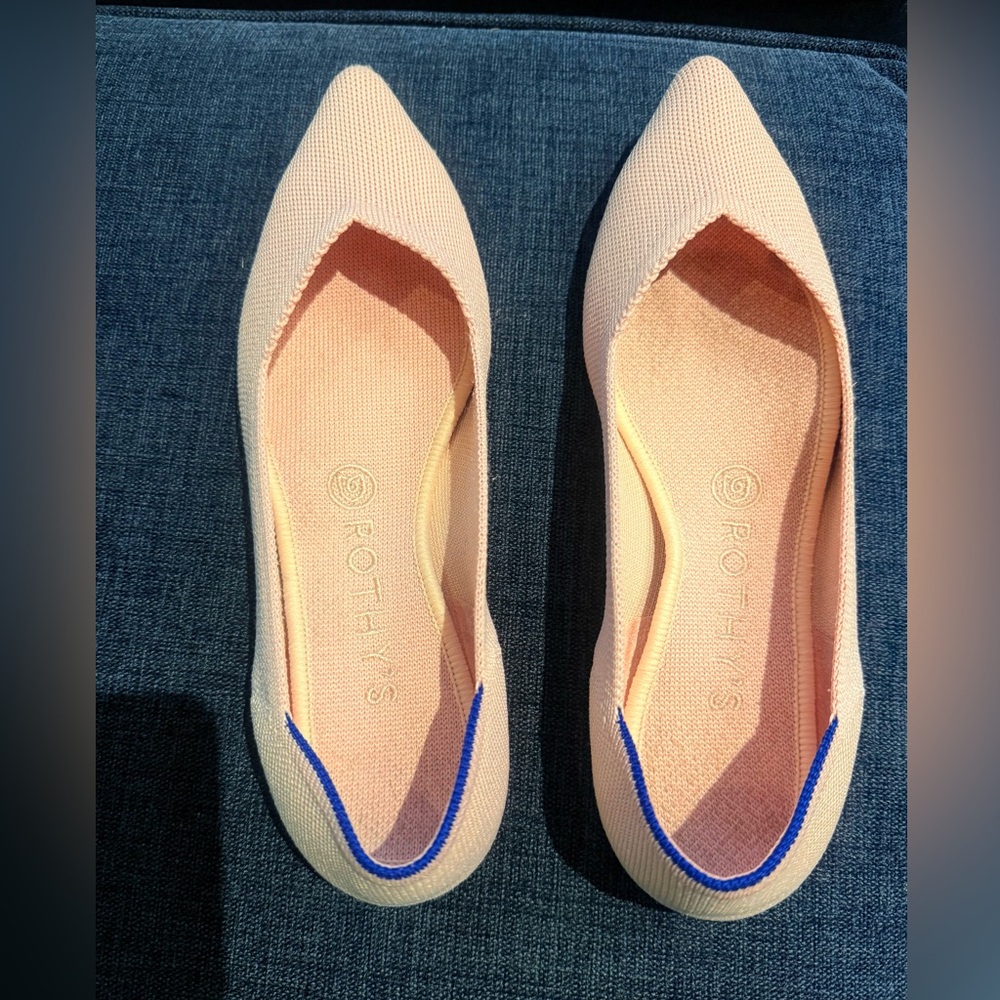 Rothy's Women's Light Pink Pointed Flats